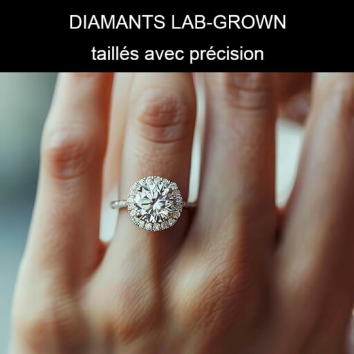 Fabrication de bijoux avec diamants et outils.