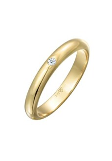 Anneau en or avec diamant solitaire.
