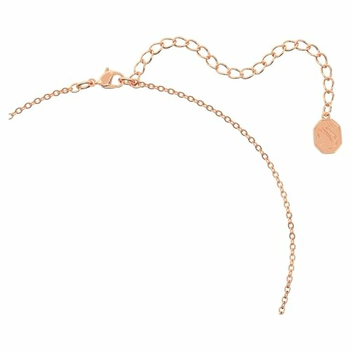 Bracelet en chaîne doré rose avec fermoir et breloque